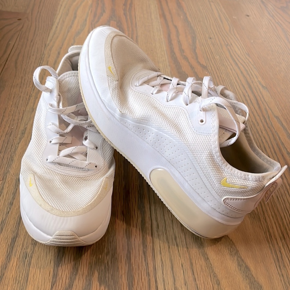 Nike Air Max white, yellow, pink